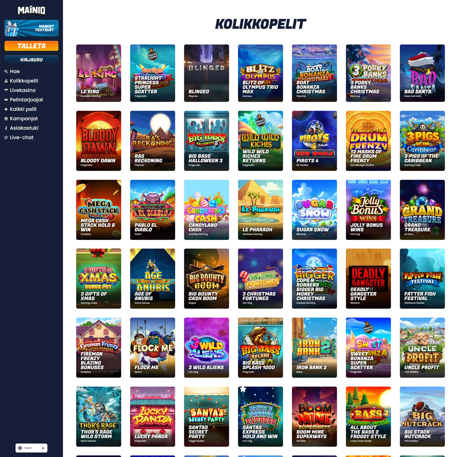 Mainiokasino screenshot 2