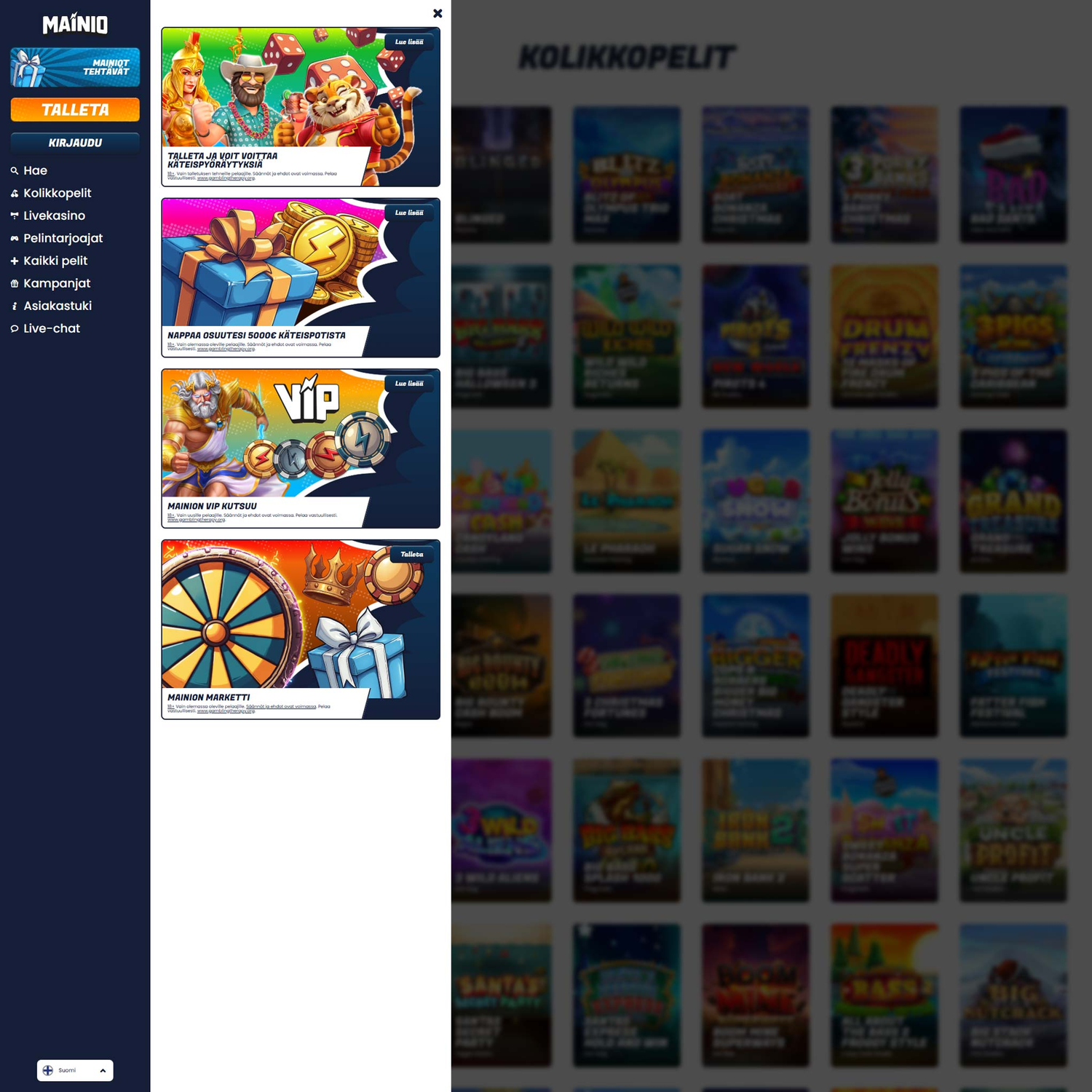 Mainiokasino screenshot 3