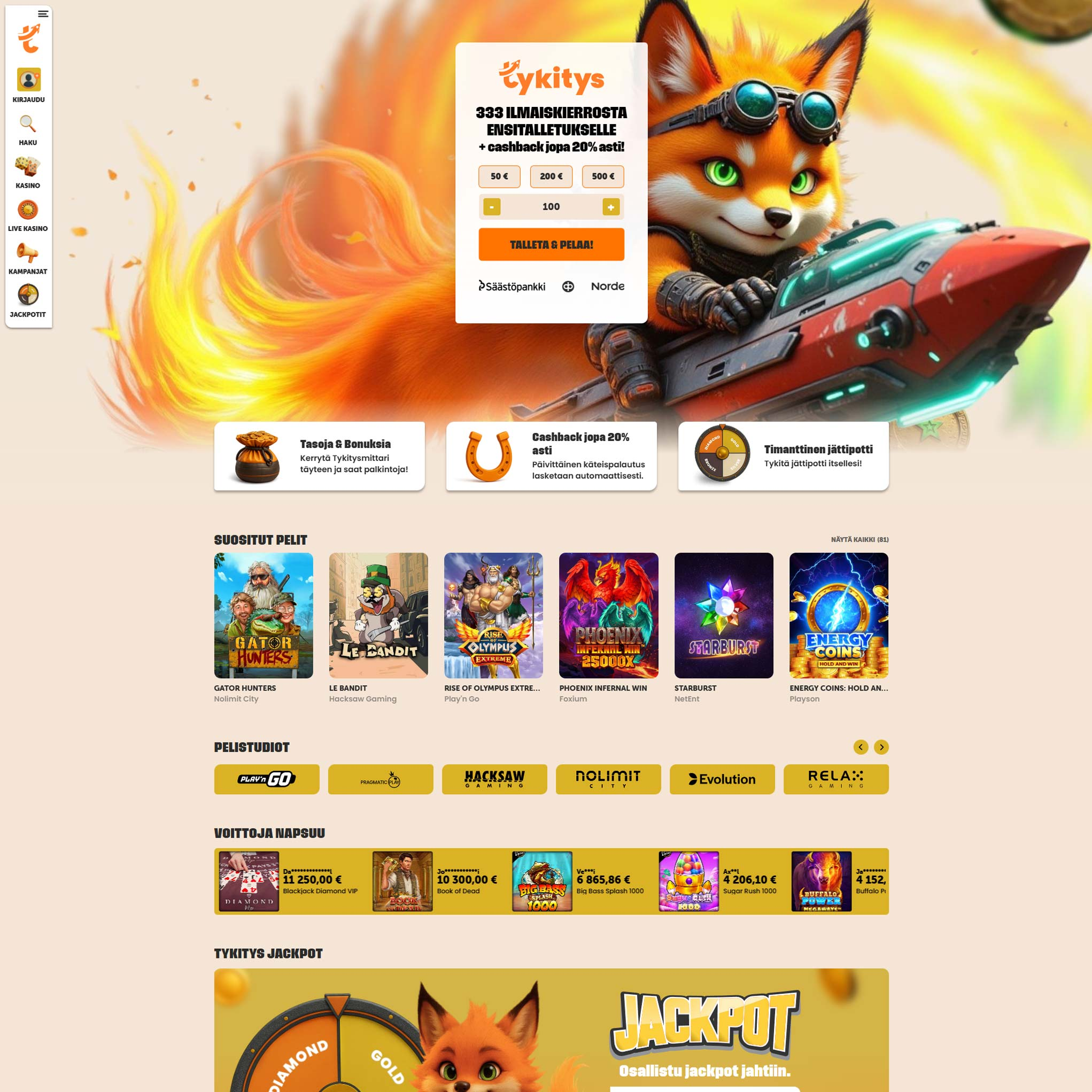 Tykitys Casino screenshot 1