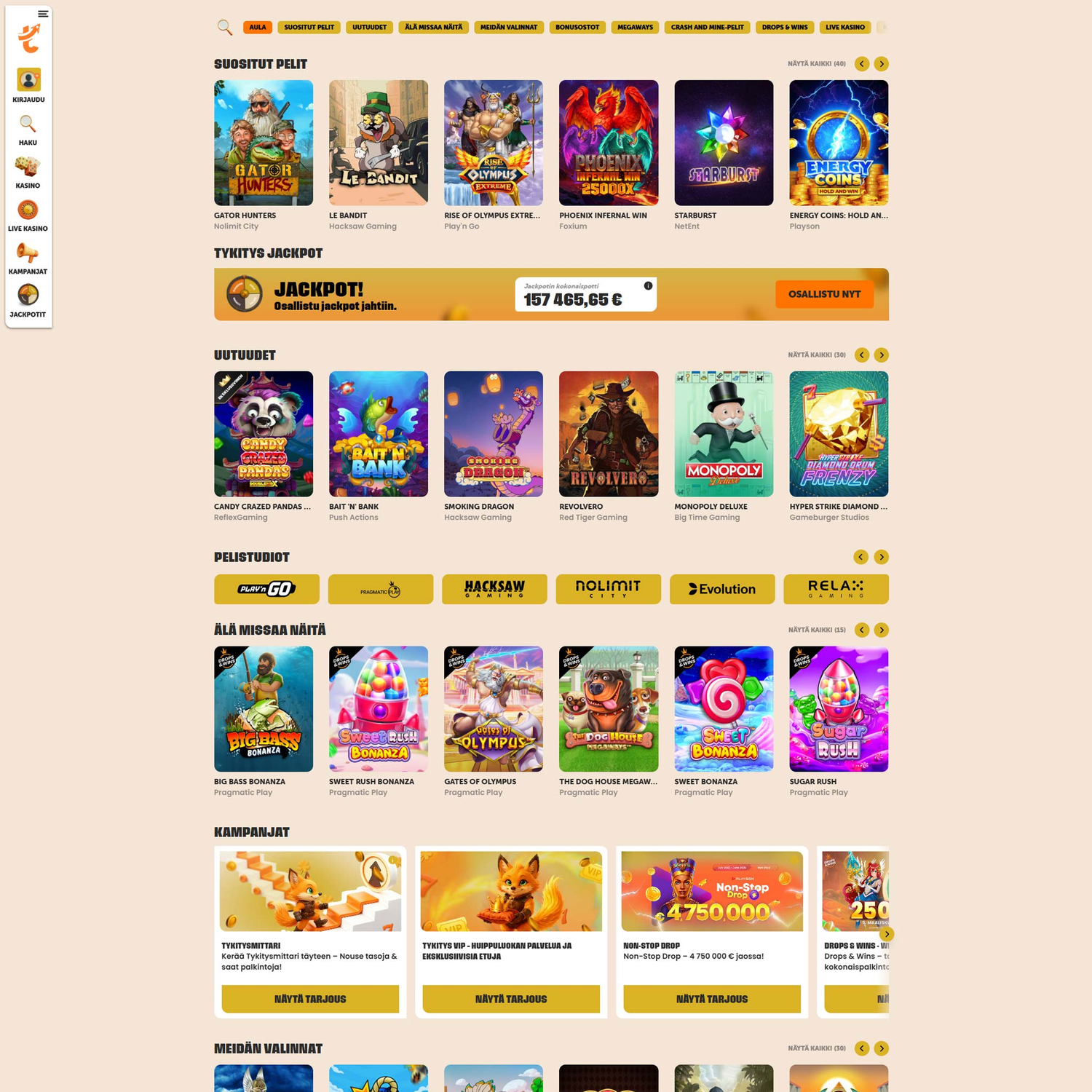 Tykitys Casino screenshot 2