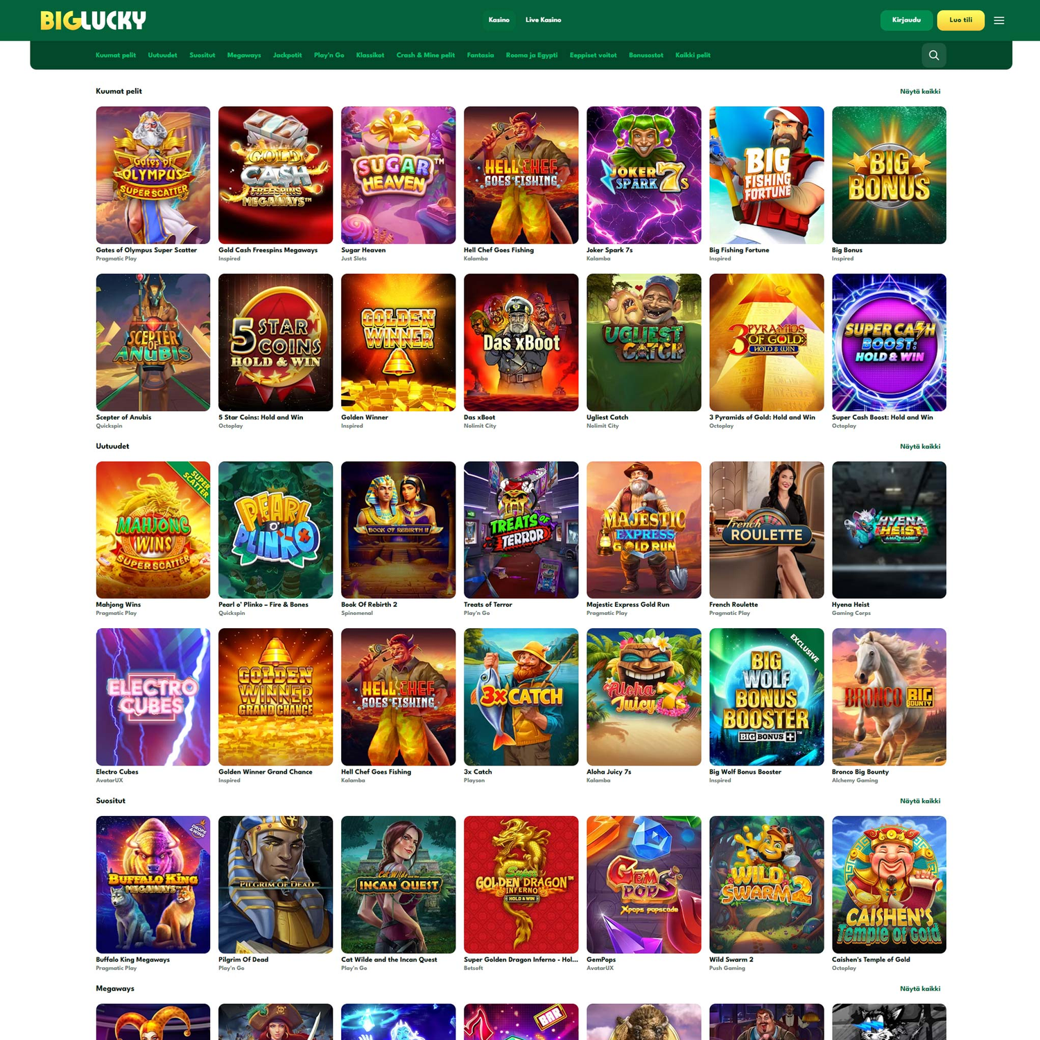 Big Lucky Casino screenshot 1