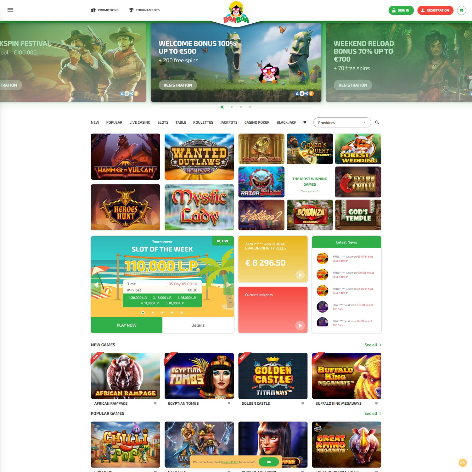 BoaBoa Casino screenshot 1