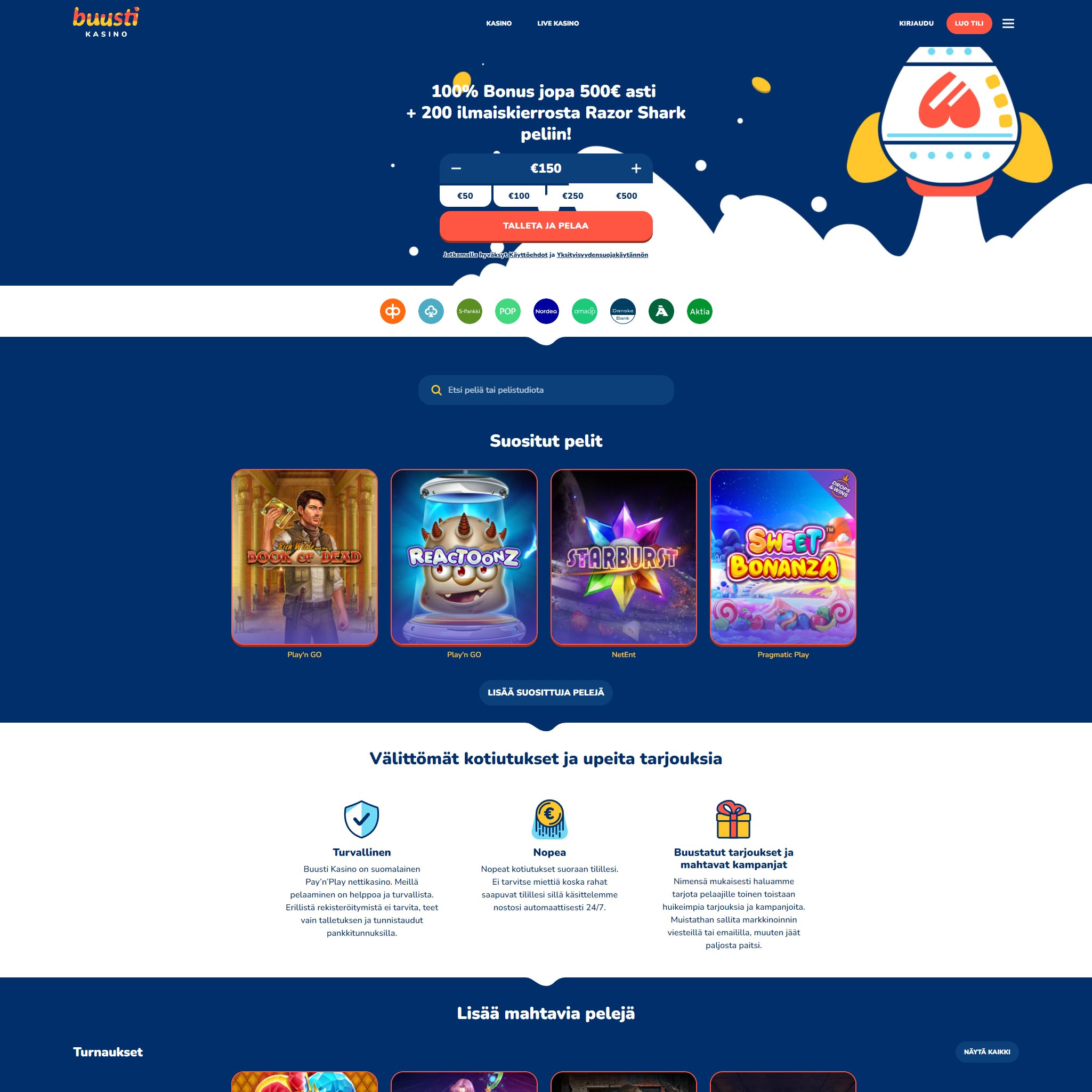 Buusti Kasino screenshot 1