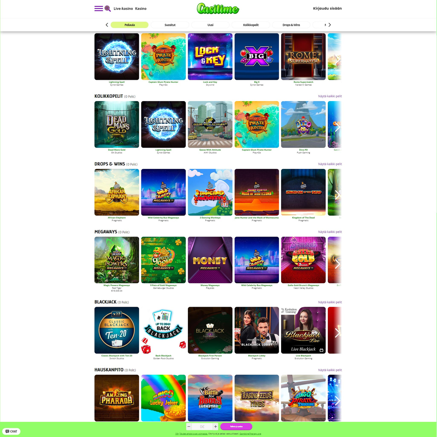 Casilime Casino screenshot 1