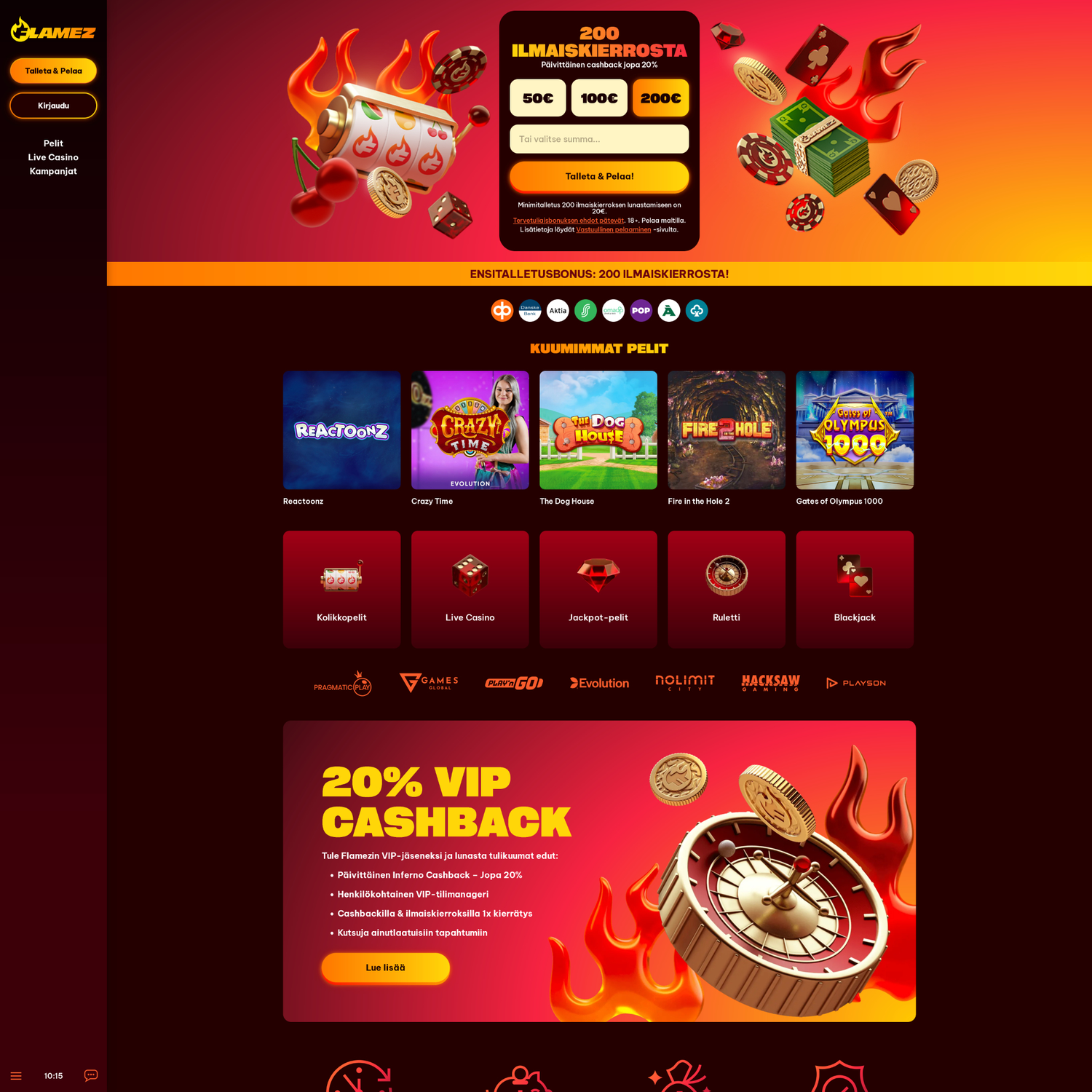 Flamez Casino screenshot 1