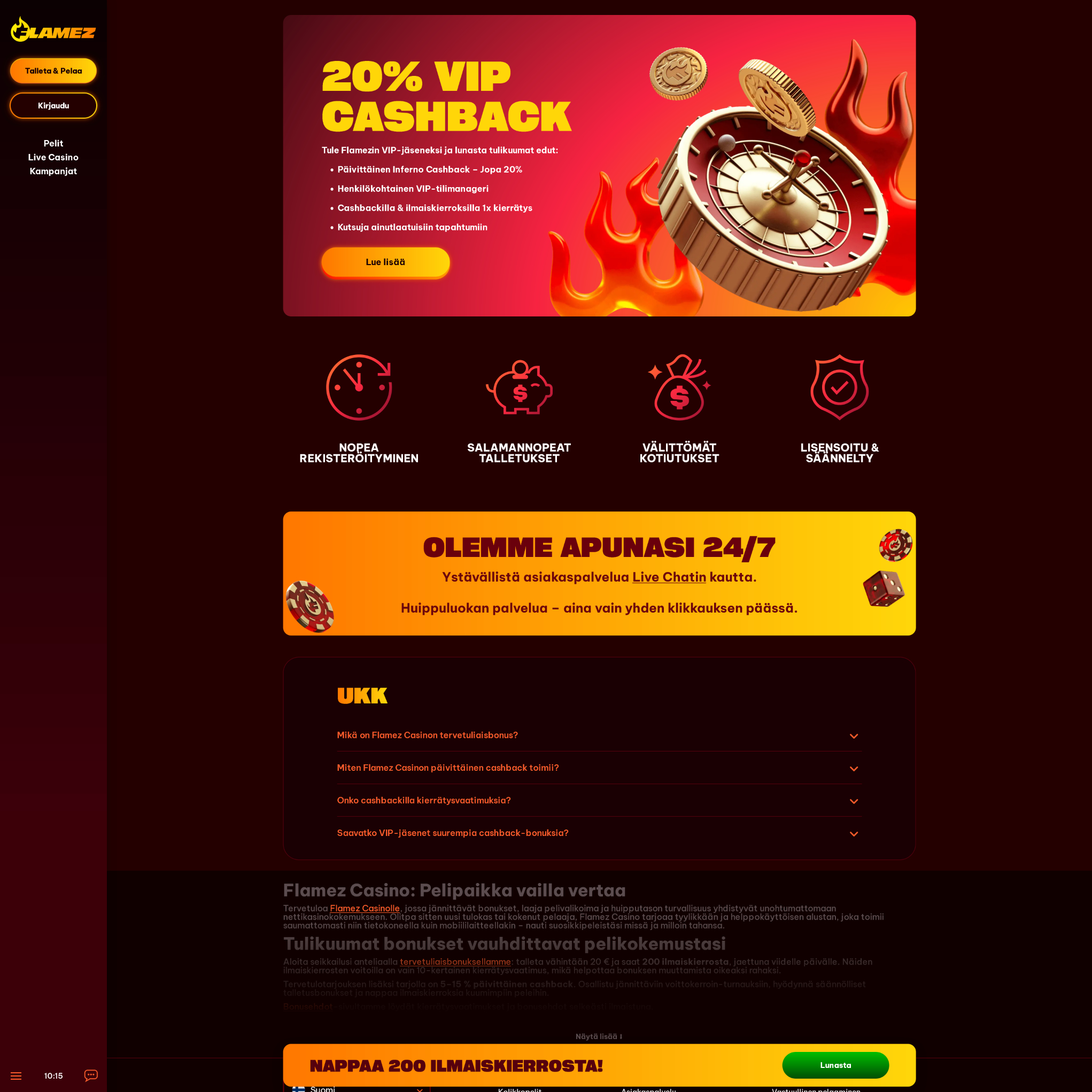 Flamez Casino screenshot 2