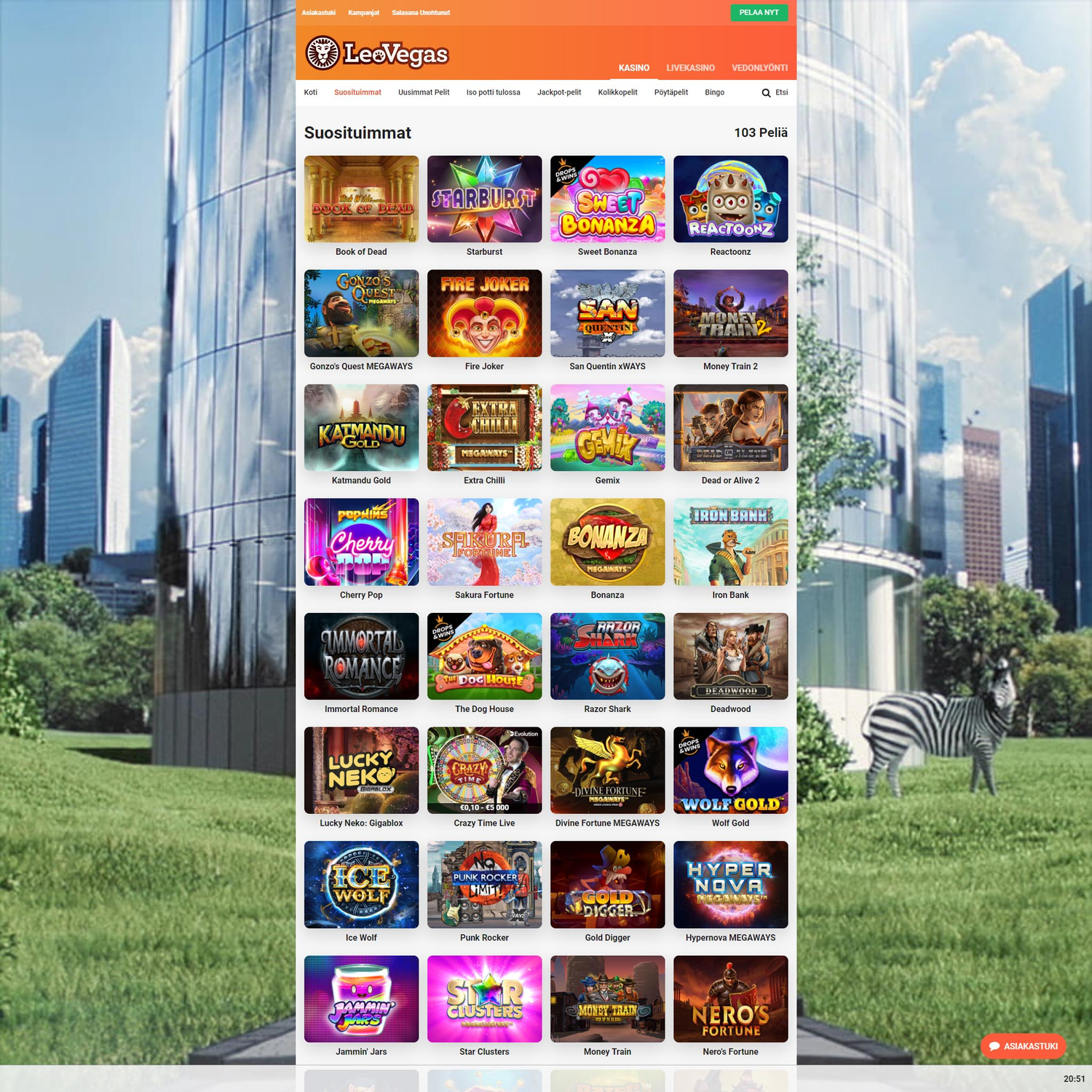 LeoVegas screenshot 1