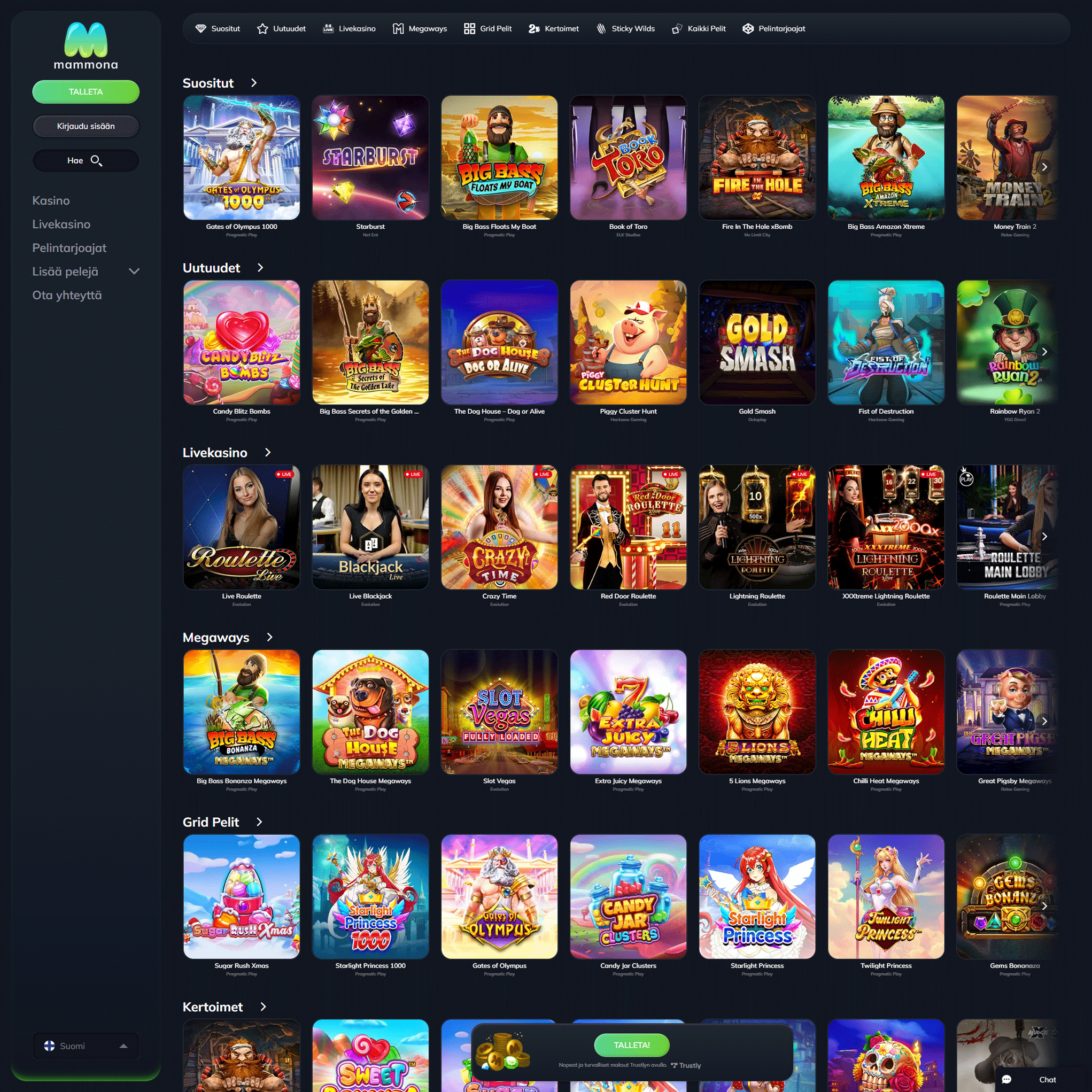 Mammona Kasino screenshot 1