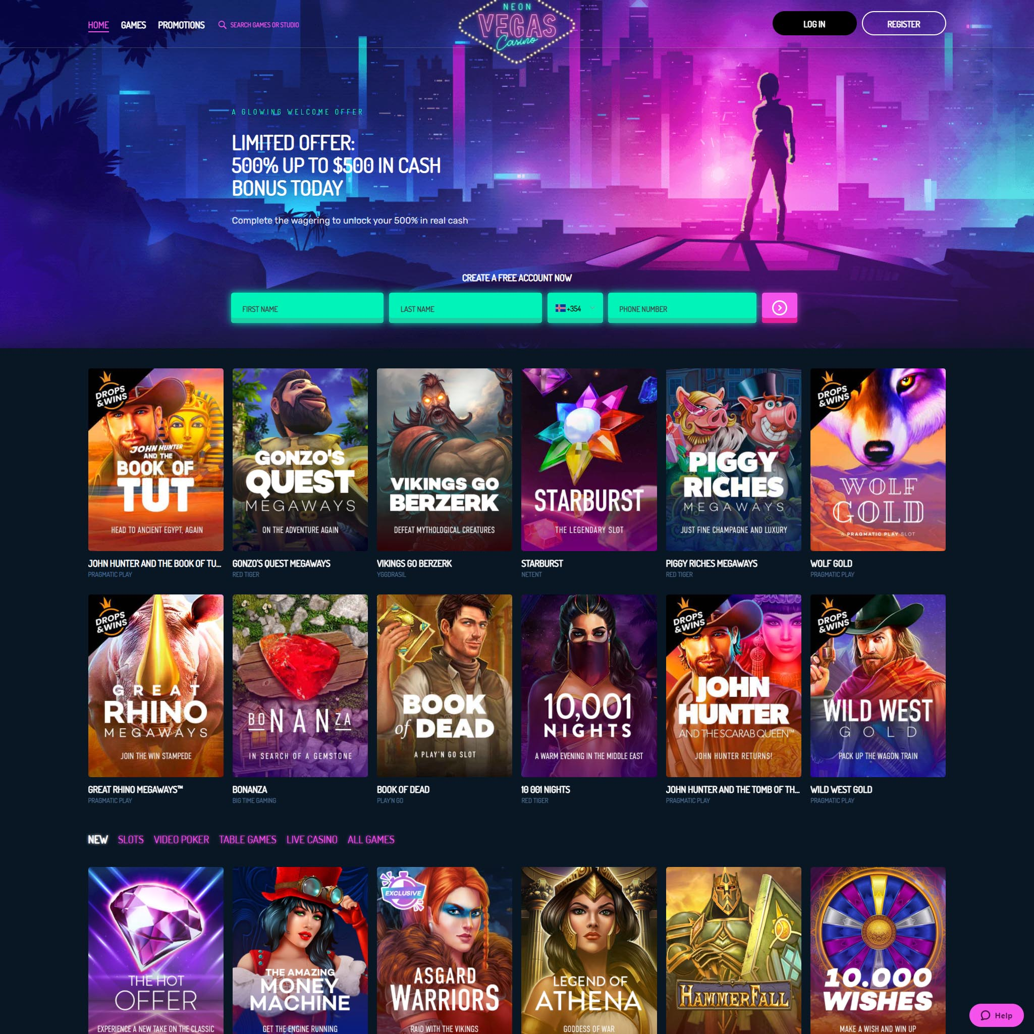 Neon Vegas Casino screenshot 1