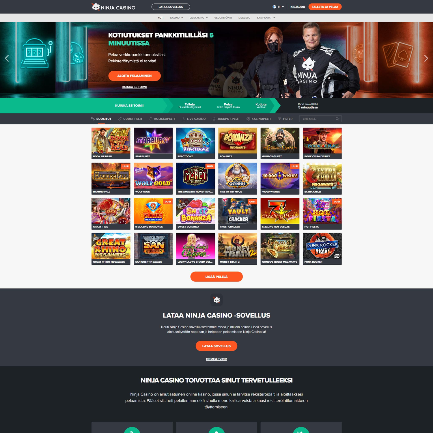 Ninja Casino screenshot 1