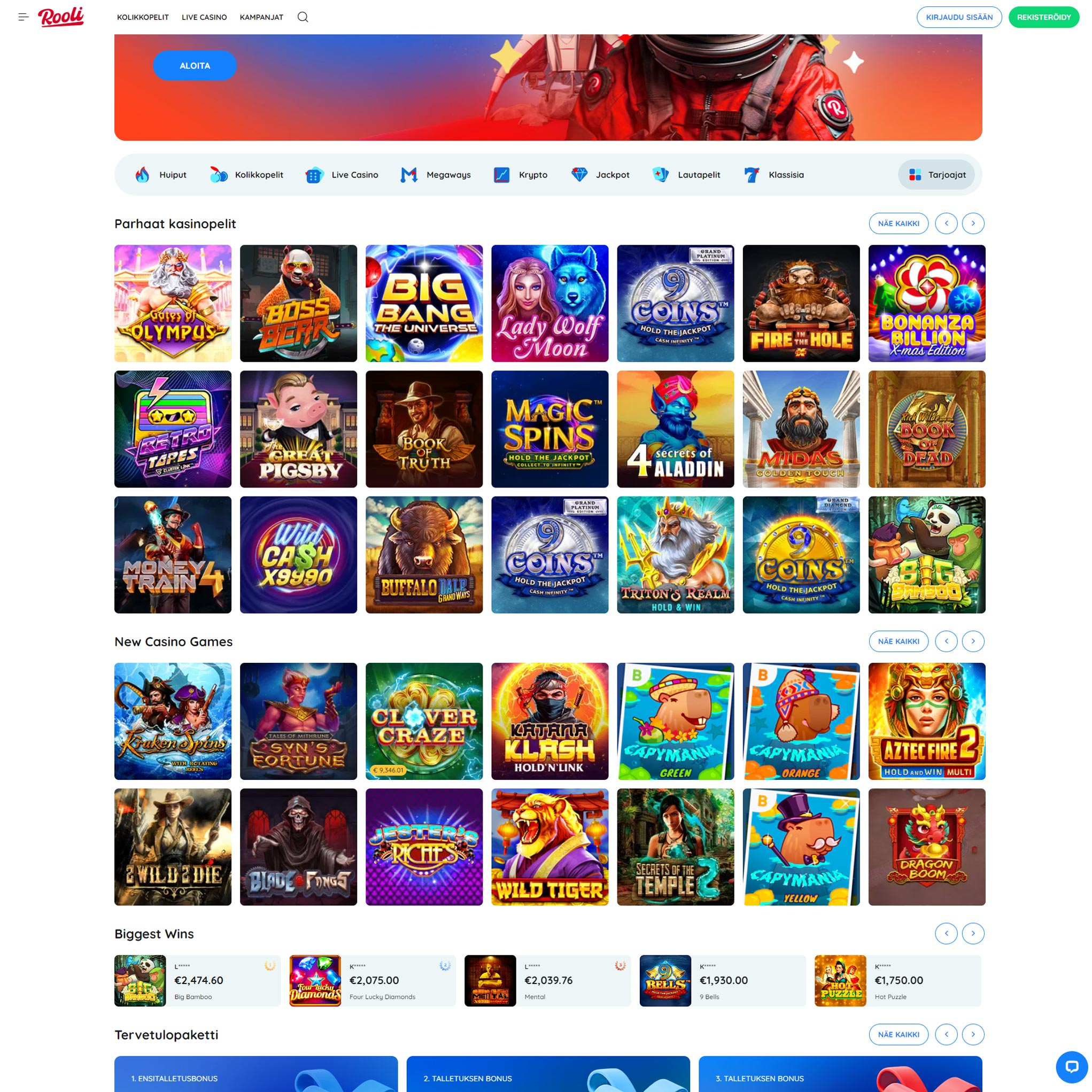 Rooli Casino screenshot 1