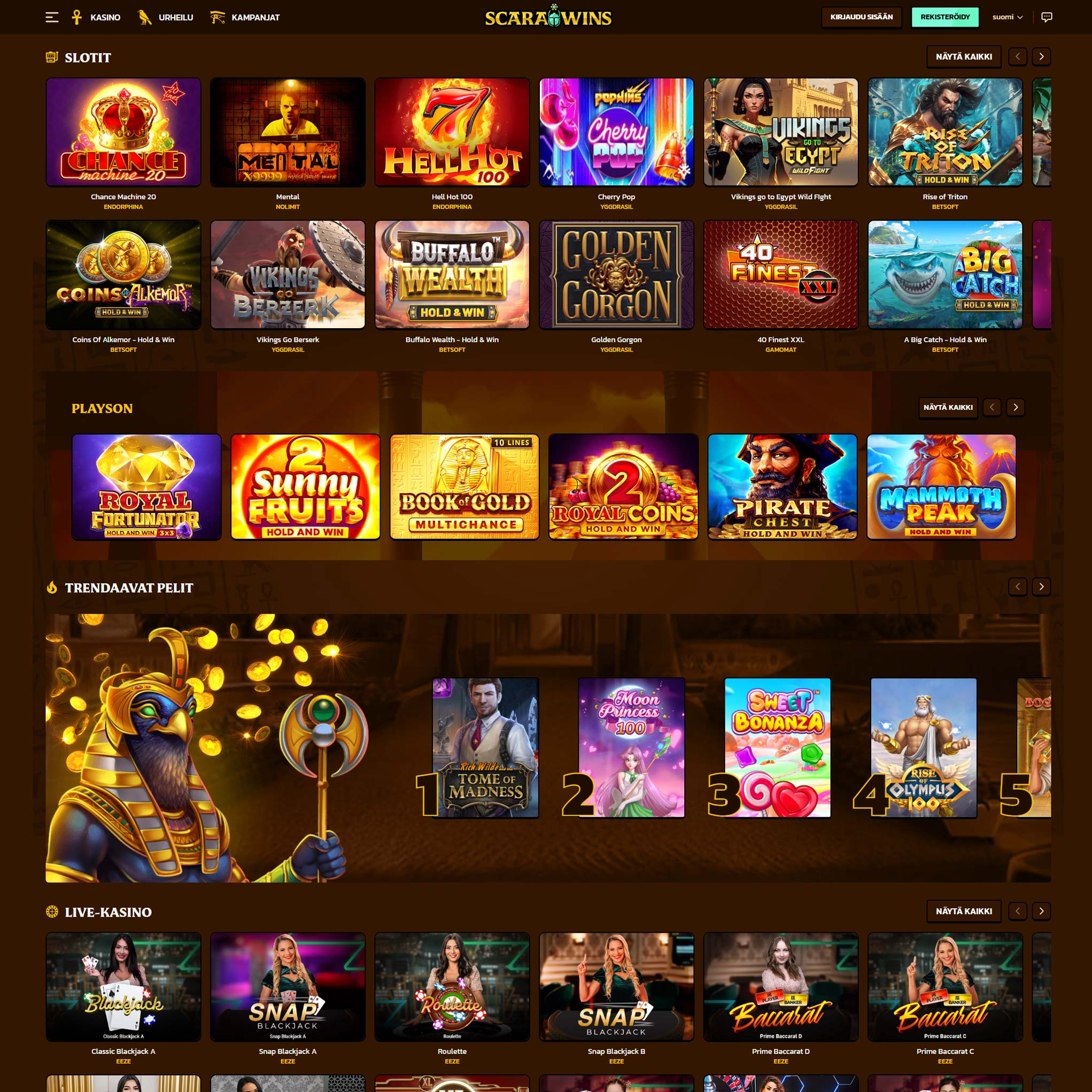 Scarawins Casino screenshot 1