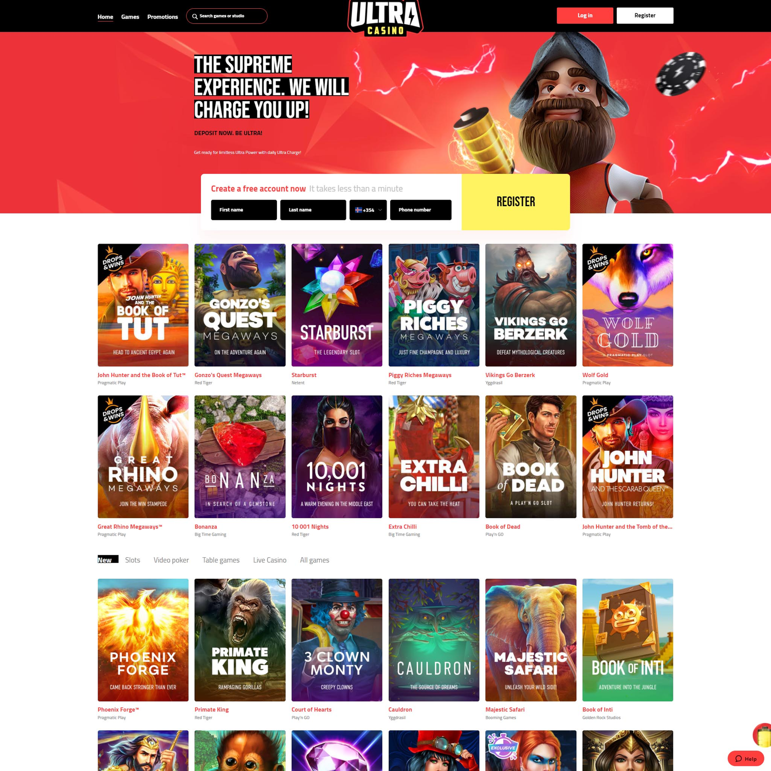 Ultra Casino screenshot 1