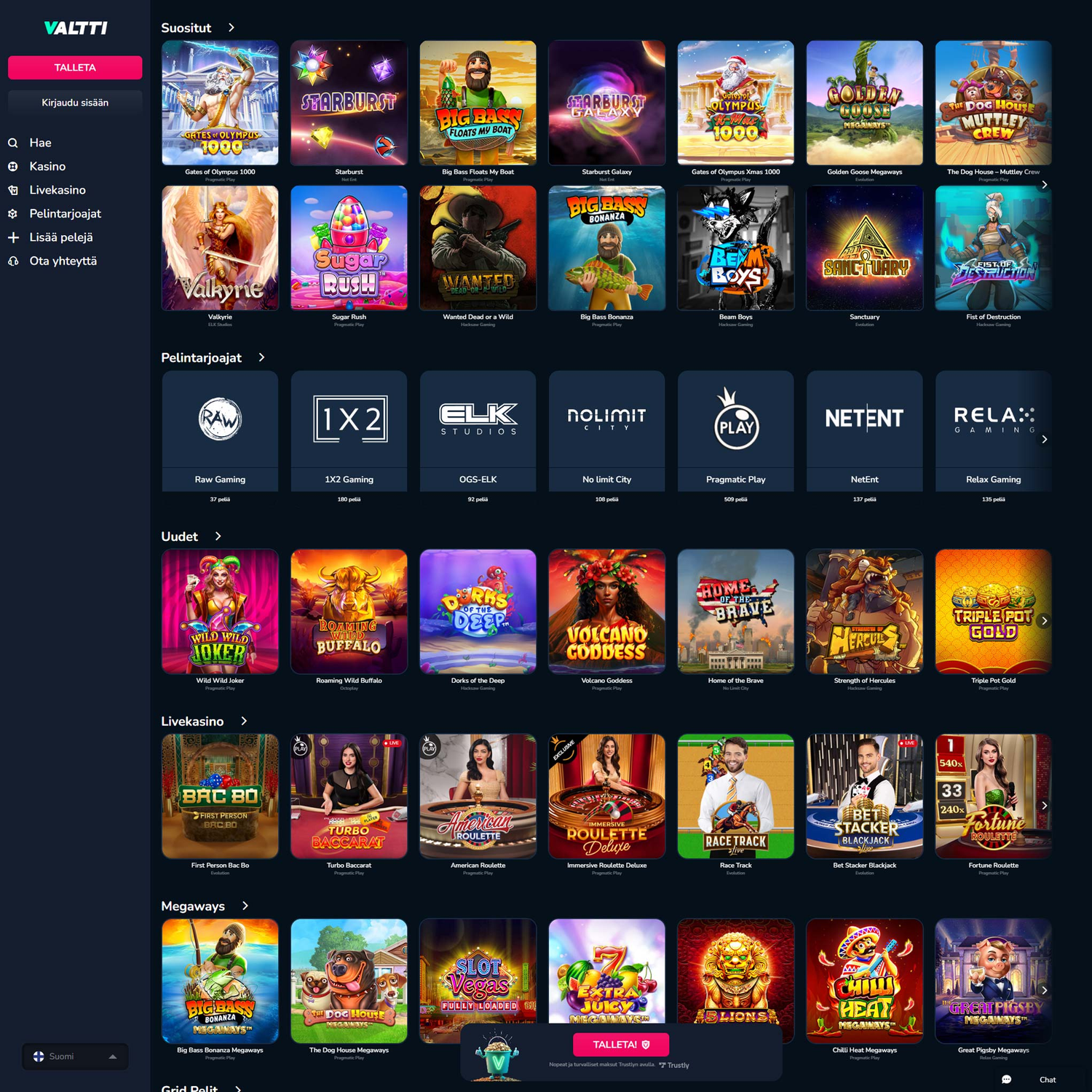 Valttikasino screenshot 1